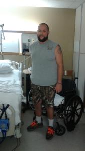 Robert is walking out of the hospital today! 